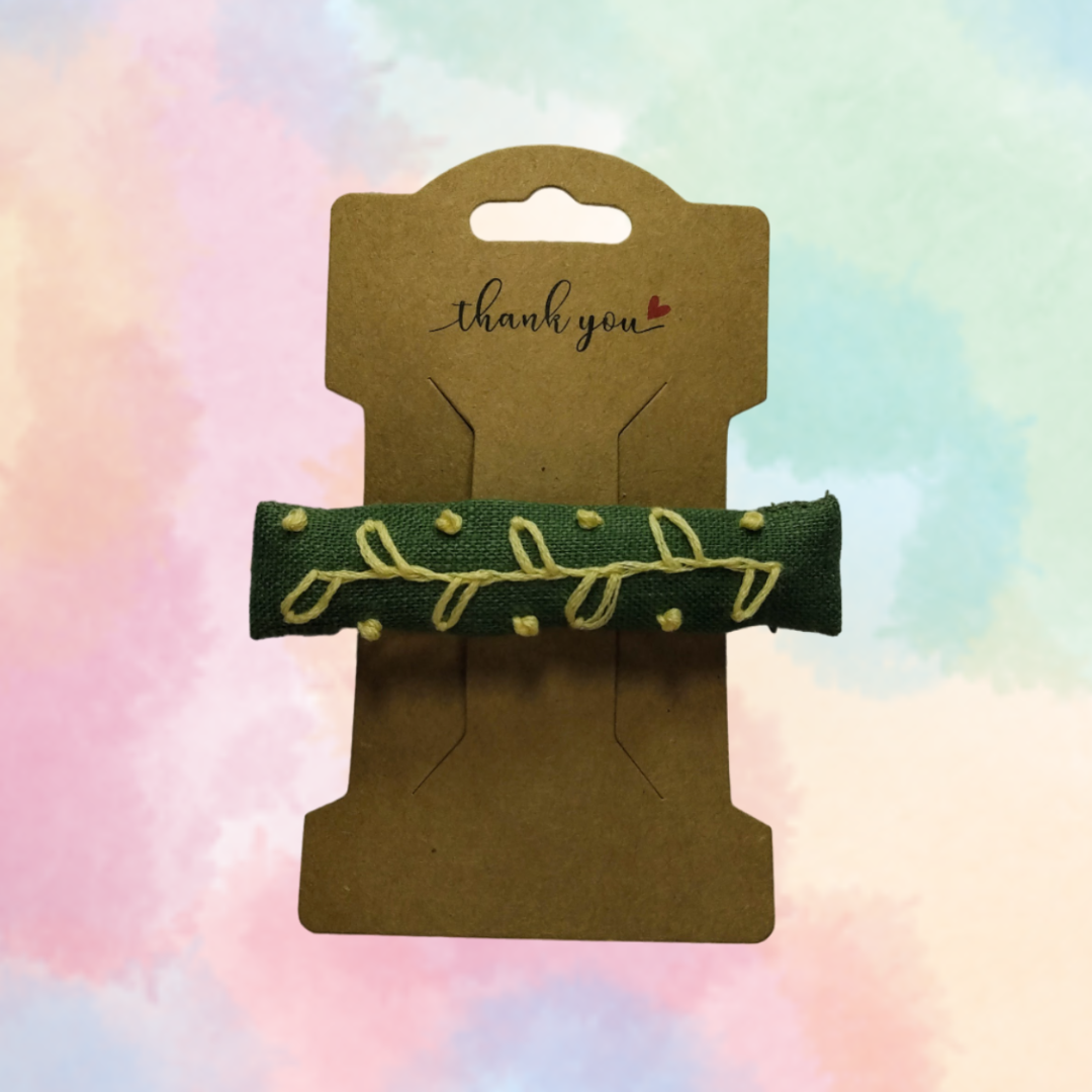 Embroidered Hair Barrette