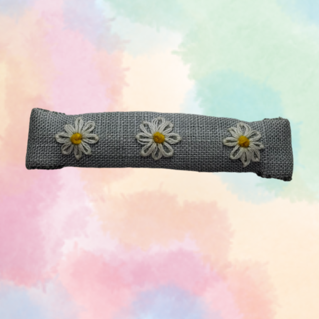 Embroidered Hair Barrette