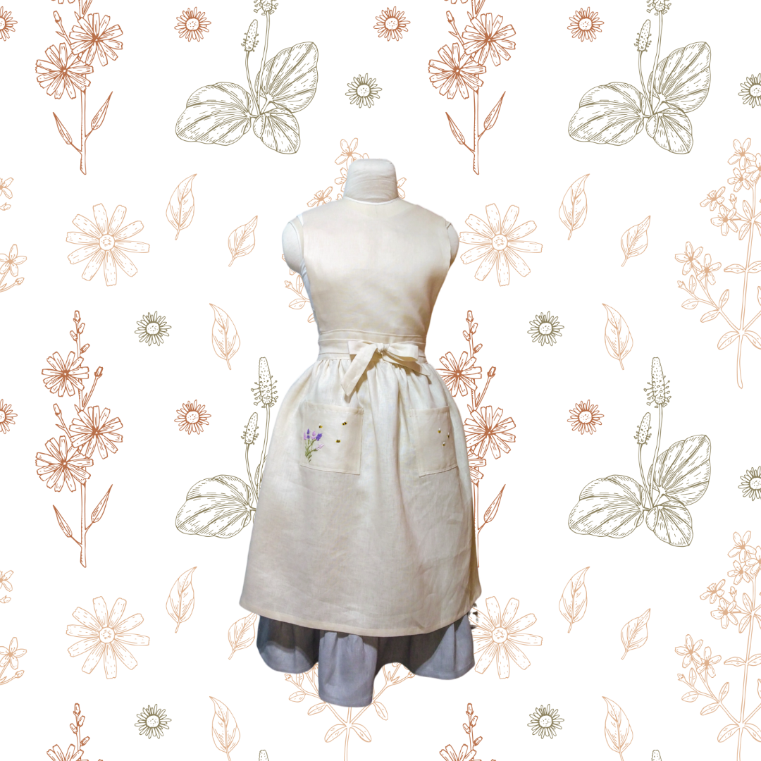 Embroidered Cottage Apron