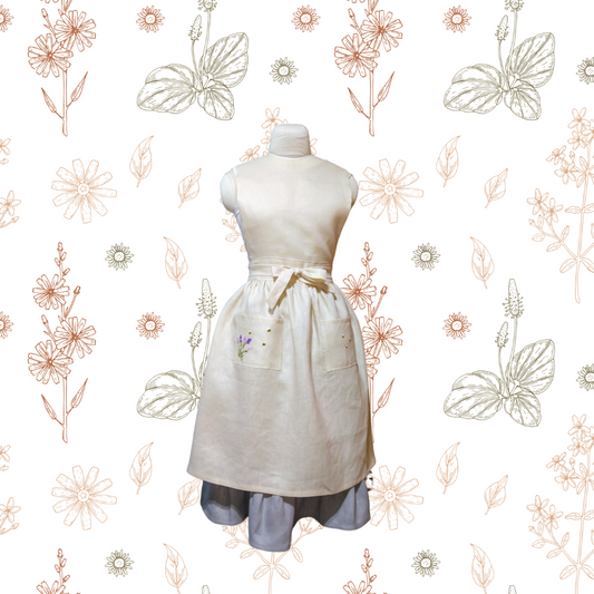 Embroidered Cottage Apron